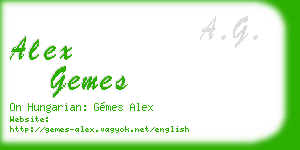 alex gemes business card